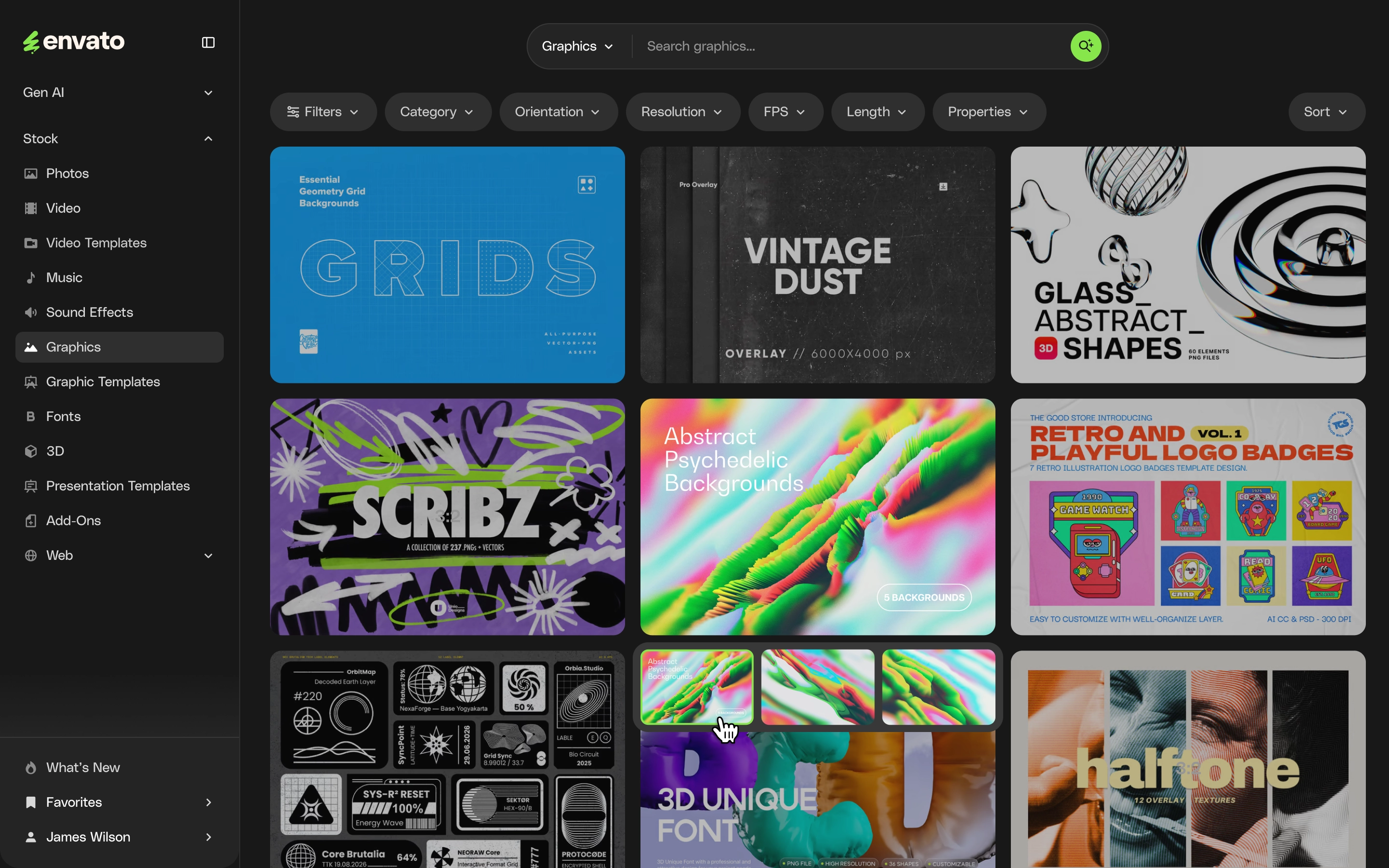 Graphics search results